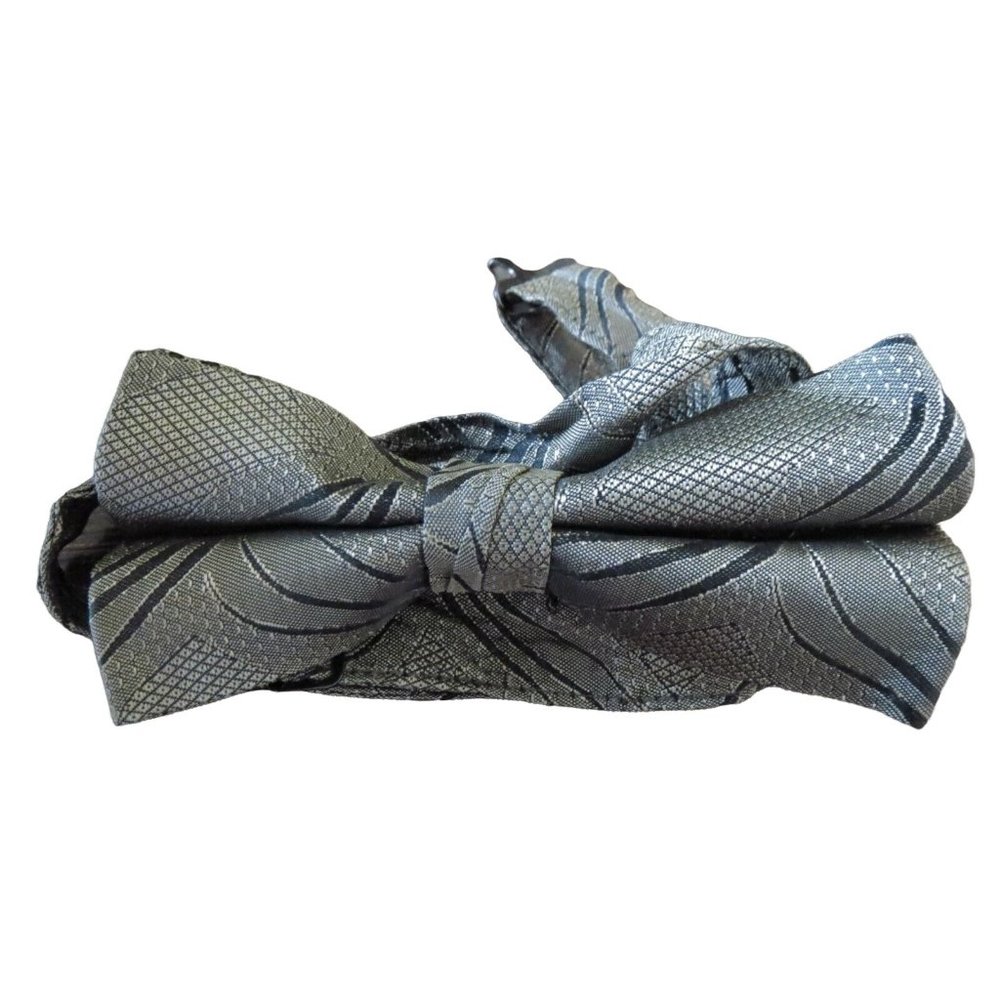 Men's Black Gold Stripe Adjustable Bow Tie
